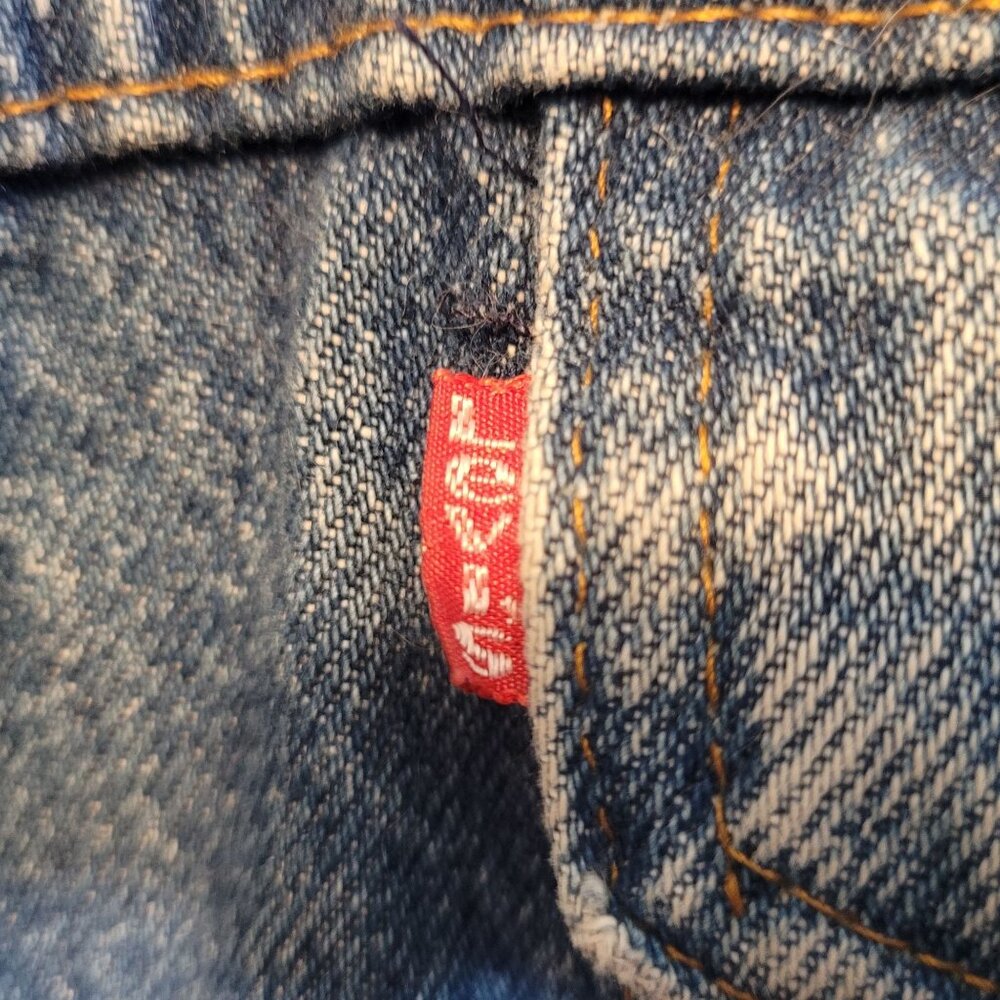 Vintage 70s 80s Levi Strauss Denim Trucker Jacket Sherpa Fleece Lining Adult Lrg - Picture 10 of 12